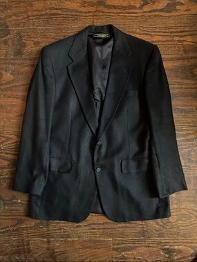 Vintage Brooks Brothers Black Men's Silk Blazer 40S